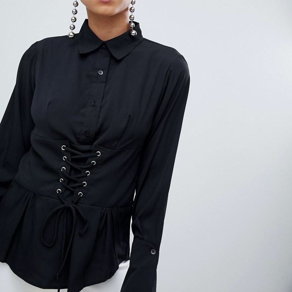 BNWT corset bustier button up